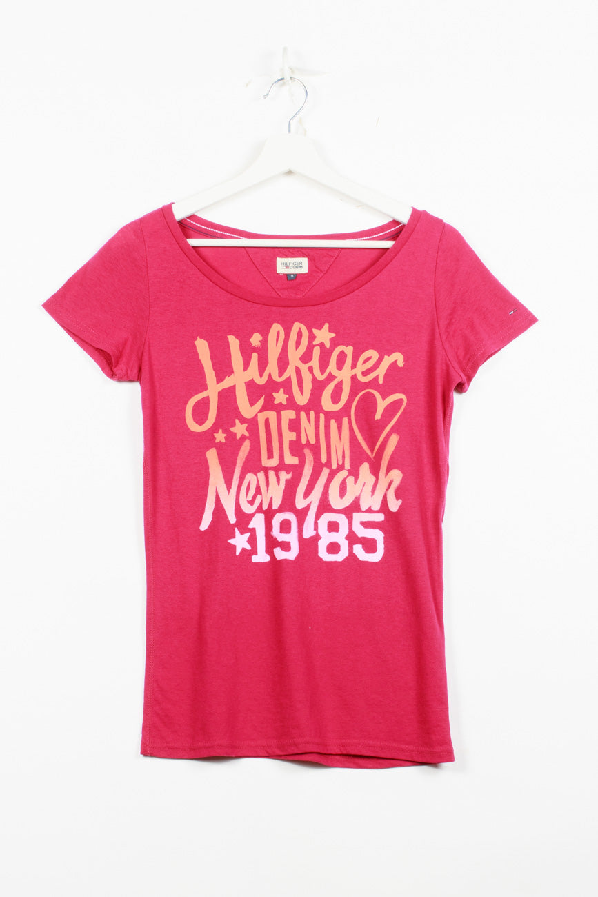 Tommy Hilfiger Langes T-Shirt in Pink, M