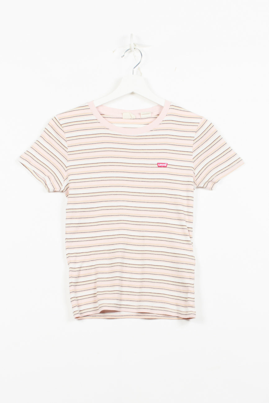 Levi's Gestreiftes T-Shirt in Rosa, XS