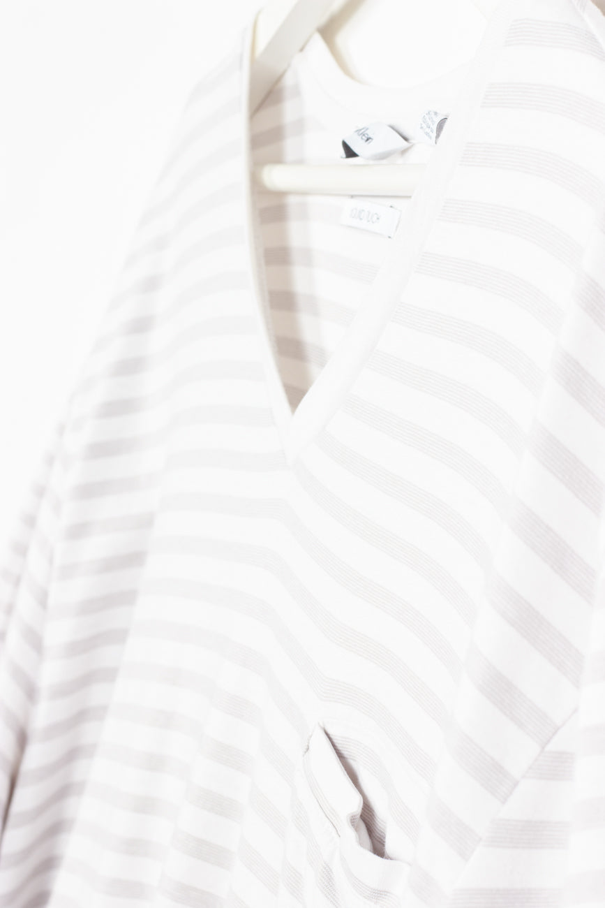 Calvin Klein Gestreiftes T-Shirt in Weiß, XXL