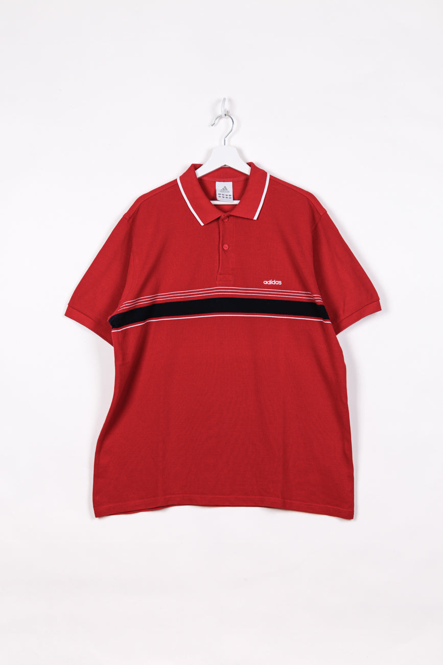Adidas Poloshirt in Rot, XXL