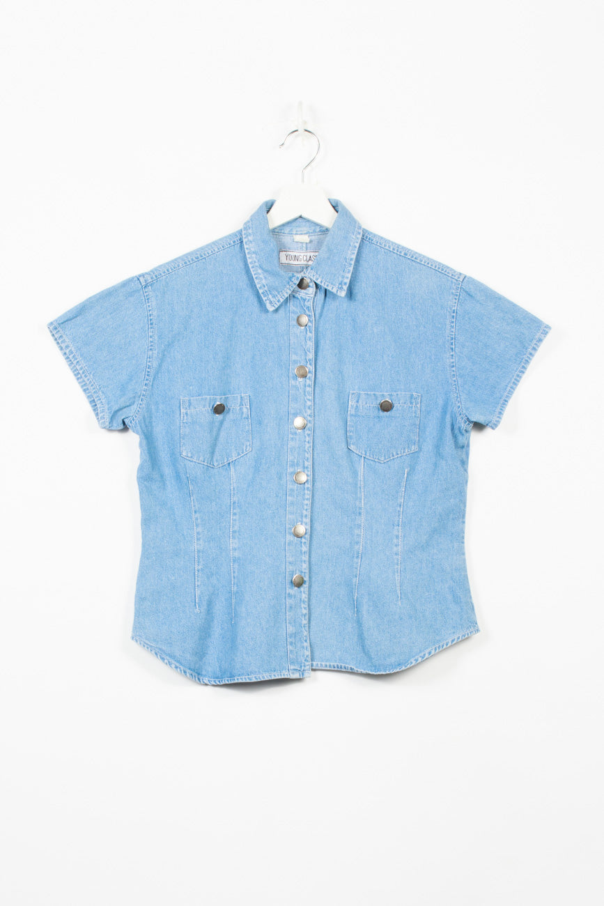 Young Classic Bluse in Blau, M