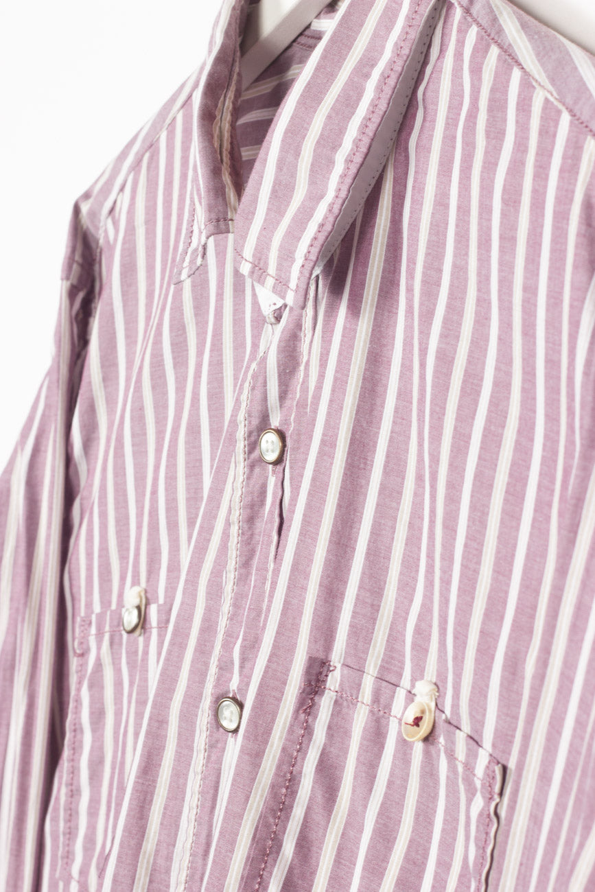 Hugo Boss Gestreift Businesshemd in Violett, XL